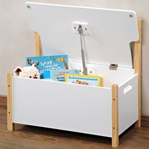 Kesper Skrzynia na zabawki z siedziskiem, biała, KESPER 2