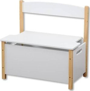 Kesper Skrzynia na zabawki z siedziskiem, biała, KESPER 3