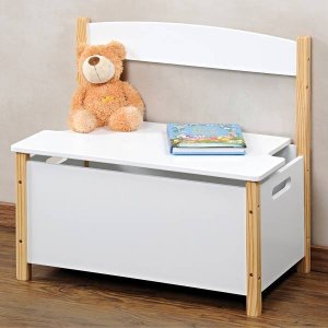 Kesper Skrzynia na zabawki z siedziskiem, biała, KESPER 4