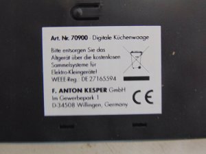 Waga kuchenna Kesper Waga kuchenna elektroniczna, max. 5 kg, bambus, KESPER 3