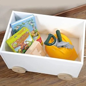 Kesper Skrzynia na zabawki na kółkach, biała, KESPER 3