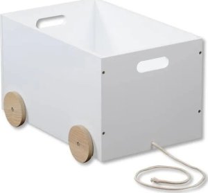 Kesper Skrzynia na zabawki na kółkach, biała, KESPER 4