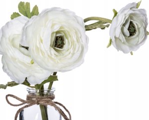 Atmosphera Sztuczne kwiaty w szklanym wazonie KAMELIA, 39,5 cm 2