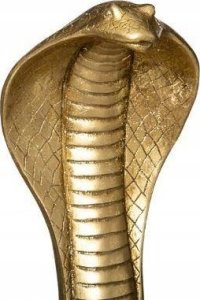 Atmosphera Dekoracyjna figurka z polyresinu COBRA, złota, 36 cm 2