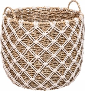 Atmosphera Bambusowe kosze do przechowywania MAKRAMA, 3 sztuki 2