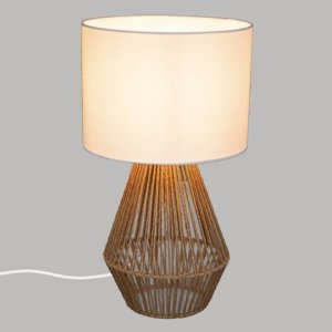 Atmosphera Lampa stołowa LILA, podstawa z plecionki, 40 cm 4