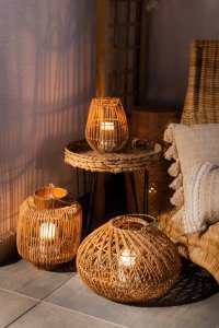 Atmosphera Lampion dekoracyjny z rattanu ALI, 30 cm 5