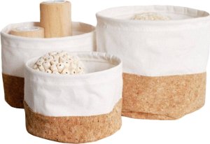 TODAY Kosze do przechowywania Simplicity, korkowa podstawa, 3 pojemniki 4