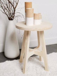 TODAY Taboret drewniany Simplicity, Ø 38 cm 2