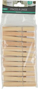 Homea Klamerki z drewna, 12 szt. 2