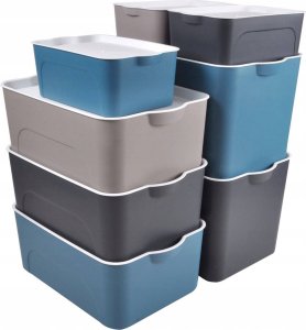 Homea Pudełko z tworzywa sztucznego z bambusowym wiekiem, 5l 3