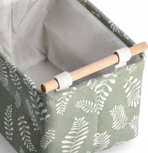 Zeller Pojemnik do przechowywania, bawełniany z uchwytem, motyw liści 4