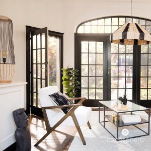 Atmosphera Lampa podłogowa boho Anea, rattan i metal, wys. 95 cm 2