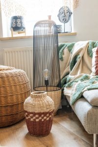 Atmosphera Lampa podłogowa boho Anea, rattan i metal, wys. 95 cm 5