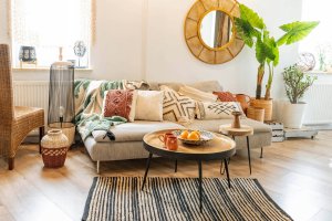 Atmosphera Lampa podłogowa boho Anea, rattan i metal, wys. 95 cm 6