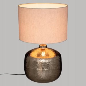 Atmosphera Lampa z beżowym abażurem Kais, metalowa podstawa, wys. 52 cm 3