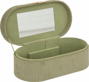 Atmosphera Szkatułka na biżuterię Enya, sztruksowa, 13 x 10 x 25,5 cm 3