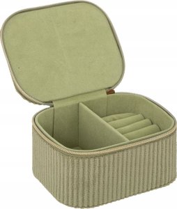 Atmosphera Szkatułka na biżuterię Enya, sztruksowa, 11 x 9 x 5,5 cm 2