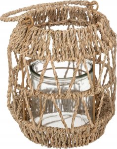 Atmosphera Lampion rattanowy na taras, z rączką, wys. 18 cm 2