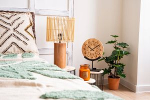 Atmosphera Lampa stołowa na drewnianej podstawce Davys, 48 cm 7