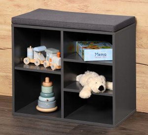 Kesper Szafka na buty z siedziskiem, 5 przegródek, MDF, Kesper 3