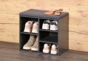 Kesper Szafka na buty z siedziskiem, 5 przegródek, MDF, Kesper 4