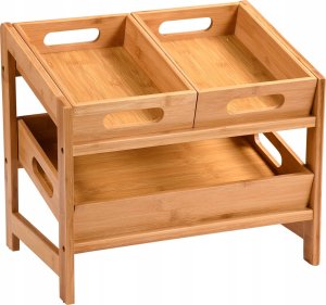 Kesper Regał kuchenny z wyciąganymi tacami, bambus, 39,5 x 26 cm, Kesper 1