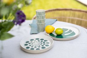 Koziol Duży talerz, MONSTERA, Ø25,5 cm, 4 sztuki, nature desert, KOZIOL 14