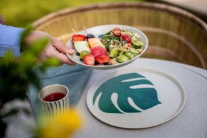 Koziol Duży talerz, MONSTERA, Ø25,5 cm, 4 sztuki, nature desert, KOZIOL 2