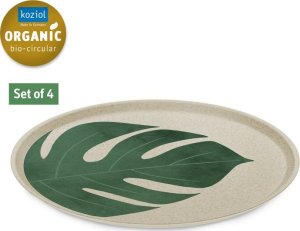 Koziol Duży talerz, MONSTERA, Ø25,5 cm, 4 sztuki, nature desert, KOZIOL 5