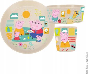 Koziol Zestaw obiadowy dla dzieci CONNECT ŚWINKA PEPPA,  z tworzywa organic, KOZIOL 1