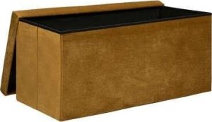 Atmosphera Podłużna pufa z pojemnikiem LILOU, aksamit, składana, 76 x 38 cm 2