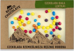 Beskid Chocolate CZEKOLADA BIAŁA Z LENTILKAMI 70g. 2
