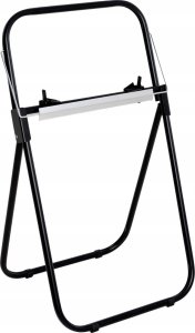 Aglo3 - Przenośny stojak/dozownik do czyściw w roli, stalowy - Czarny 2