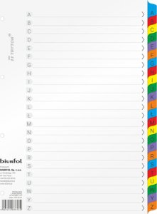 Biurfol Przekładki kartonowe Biurfol A4 A-Z alfabetyczne 1