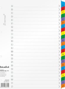 Biurfol Przekładki kartonowe Biurfol A4 A-Z alfabetyczne 2