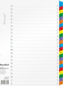 Biurfol Przekładki kartonowe Biurfol A4 A-Z alfabetyczne 3