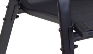 kontrast Krzesło ogrodowe metalowe nowoczesne składane MINORKA czarny 55x75x91 5