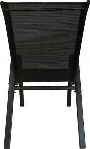 kontrast Krzesło ogrodowe metalowe nowoczesne składane MINORKA czarny 55x75x91 8