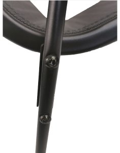 kontrast Krzesło ogrodowe metalowe nowoczesne składane MINORKA czarny 55x75x91 9