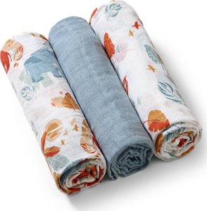 BabyOno 348/07 PIELUSZKI MUŚLINOWE NIEBIESKA 3SZT 1