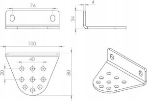 BENINCA Uchwyt Beninca B.SR (1szt.) do siłowników BILL i BOB 2