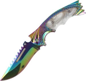 Herbertz Nóż Herbertz Solingen Rainbow Titanium Folder (567 1