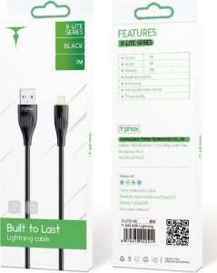 Kabel USB T-Phox USB-A - Lightning 1 m Czarny 3