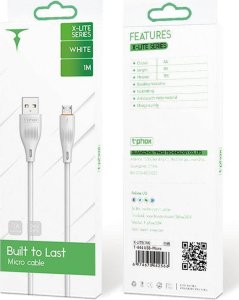 Kabel USB T-Phox USB-A - microUSB 1 m Biały (TPRZ008322) 3