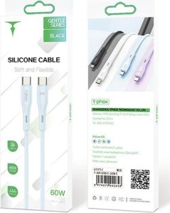 Kabel USB T-Phox USB-C - USB-C 1 m Czarny (TPRZ008326) 5