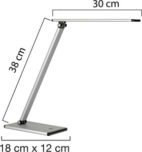 Lampka biurkowa Unilux Lampka na biurko Unilux Terra Led srebrna 8