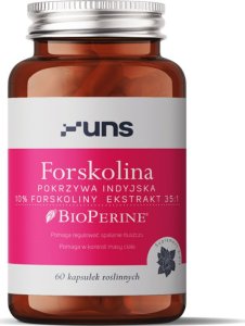 UNS UNS Forskolina Pokrzywa Indyjska 10% Forskoliny Ekstrakt 35:1 60vegcaps 1