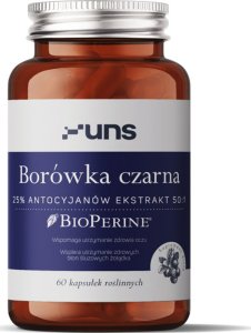 UNS UNS Borówka Czarna 25% Antocyjanów Ekstrakt 50:1 60vegcaps 1