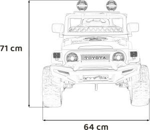 Toyota FJ Cruiser dla dzieci Biały + Pilot + Napęd 4x4 + Audio LED + EVA + Wolny Start 19